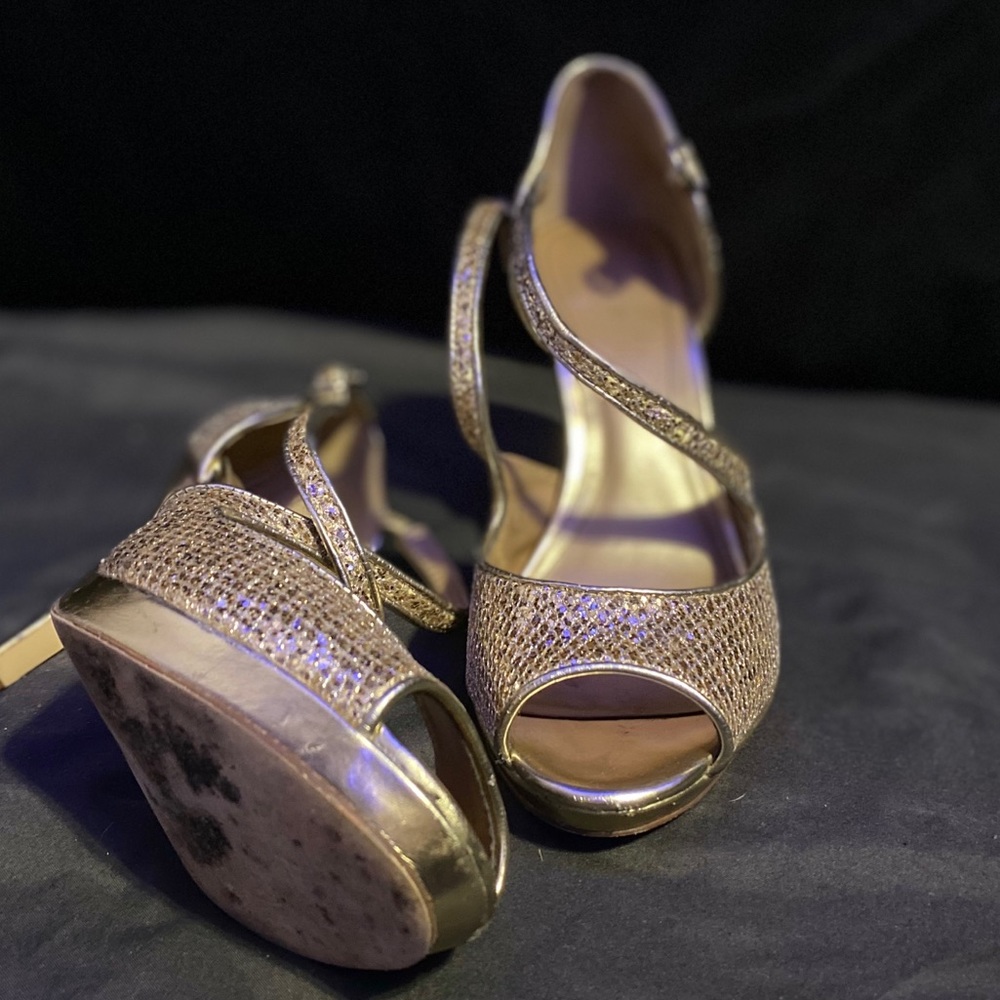 Gold shoes
